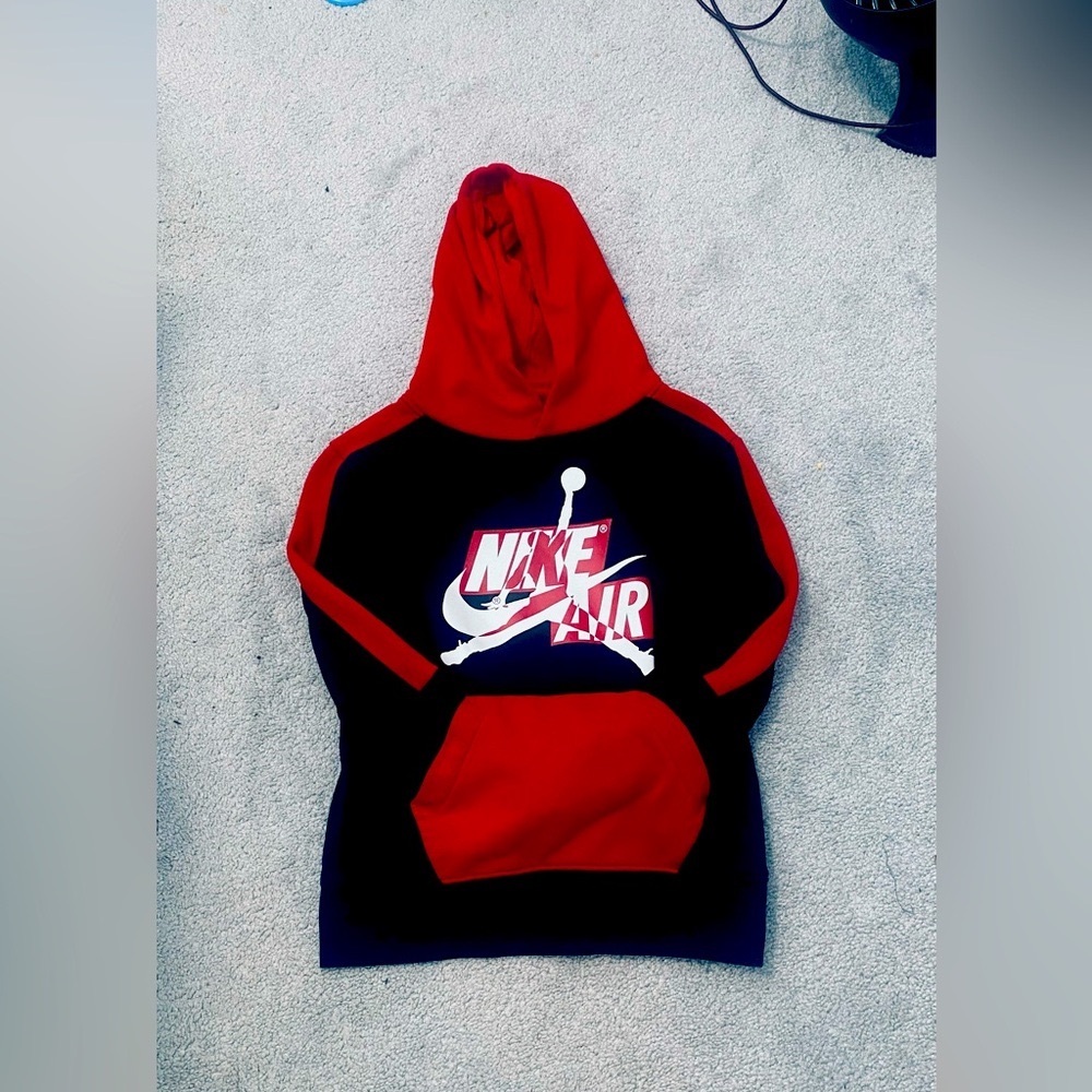 Jordan Kids Hoodie Red and Black